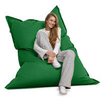 SITZSACK XXL Caree tannengrün, 140x180cm groß für Outdoor - Waldgrün, Textil (180/140/30cm) - Bruni