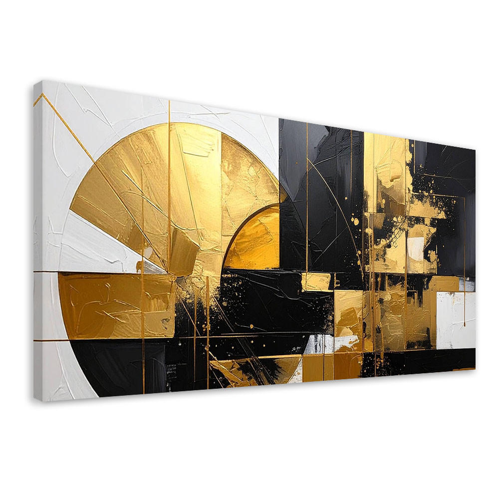 Feeby Leinwandbild Gold 120x60 cm