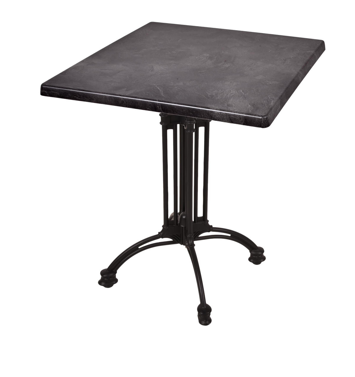 BISTROTISCH Jelena 70x70cm Quadratisch Schwarz Holz Cafétisch - Schwarz, Holz (70/70/61cm) - DELUKE