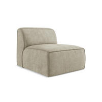 SOFAELEMENT Chenille Stoff Beige - Beige/Schwarz, Holzwerkstoff/Kunststoff (80/70/102cm) - Makamii
