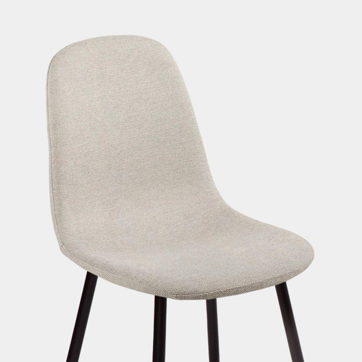 ESSZIMMERSTUHL Ellis Beige 43 cm x 87 cm 4er-Set - Beige/Schwarz, Textil (43/87/54cm) - Klast Home