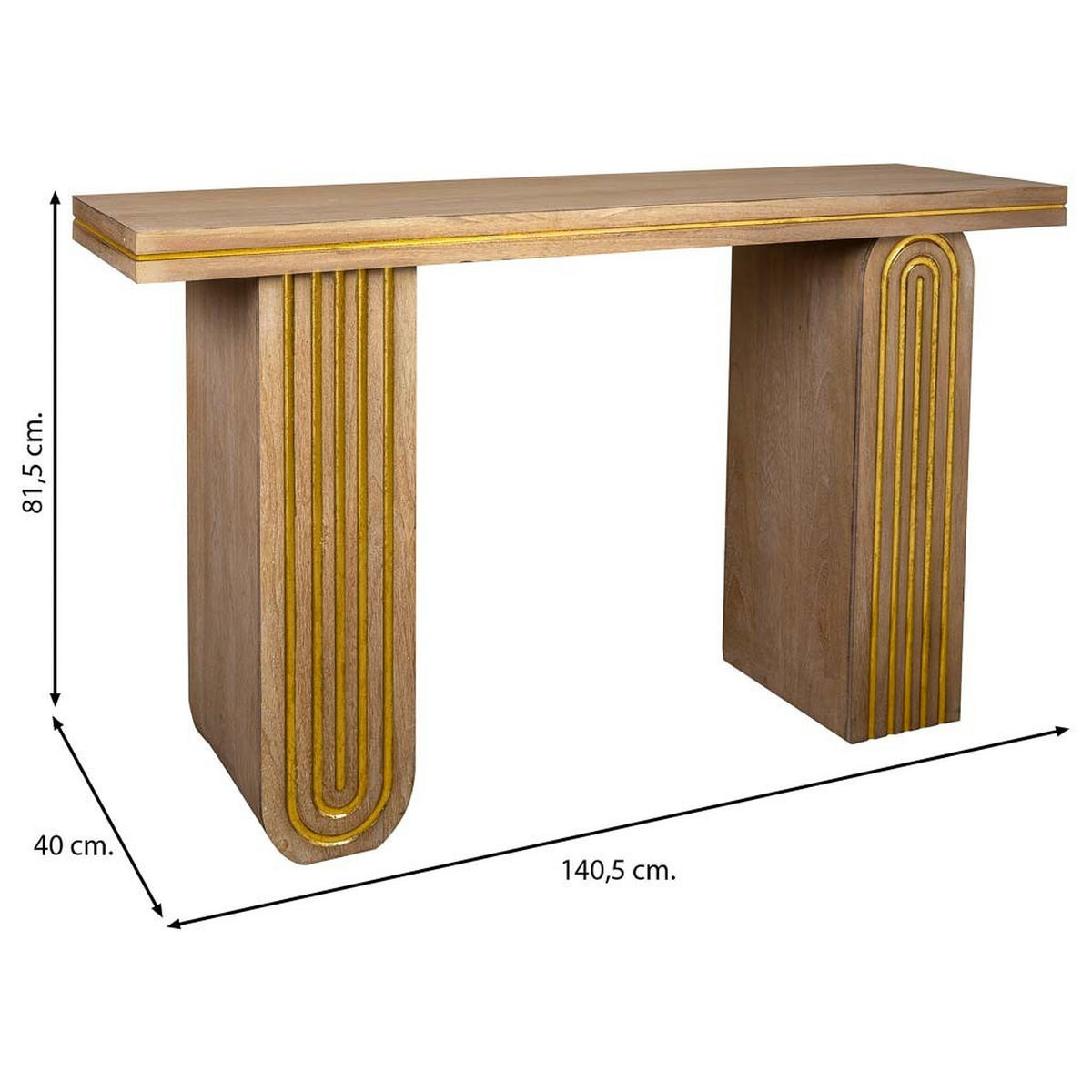 FLURTISCH aus Holz, braun, 141x40x82 - Braun, Holz (40/140/81cm) - Wanderlust