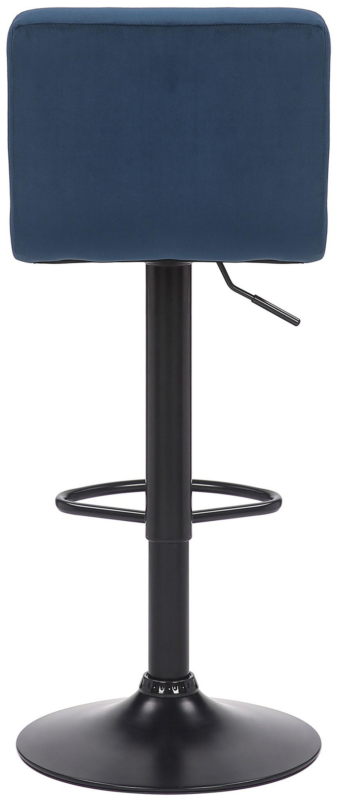 BARHOCKER 4er Set Fenai Samt blau - Blau/Schwarz, Textil/Metall (40/106/40cm) - TPFLiving