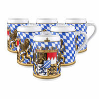 BIERKRÜGE OHNE DECKEL Compact Bayern bunt 0,75 l 6er Set - Multicolor, Keramik (0.75L) - Seltmann Weiden