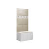 GARDEROBEN-SET Orion IV - Beige/Weiß, Holzwerkstoff/Kunststoff (84/186/46cm) - MIRJAN24