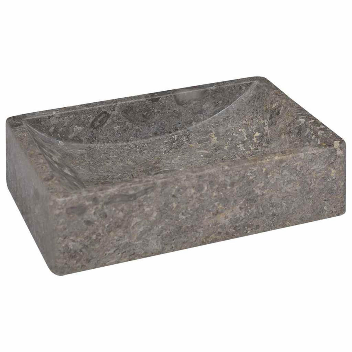 WASCHBECKEN Larsen 45/30/12 cm - Grau, Stein (45/12/30cm) - Nettlife