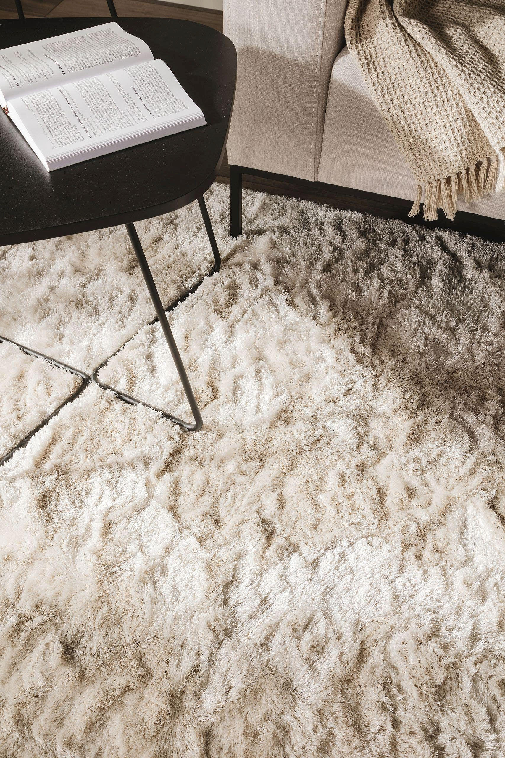 Thumbnail - benuta Nest Hochflorteppich, Beige, Textil, Beton Optik, Rechteckig, 120x170 cm, wasserabweisend, Teppiche & Böden, Tepp...