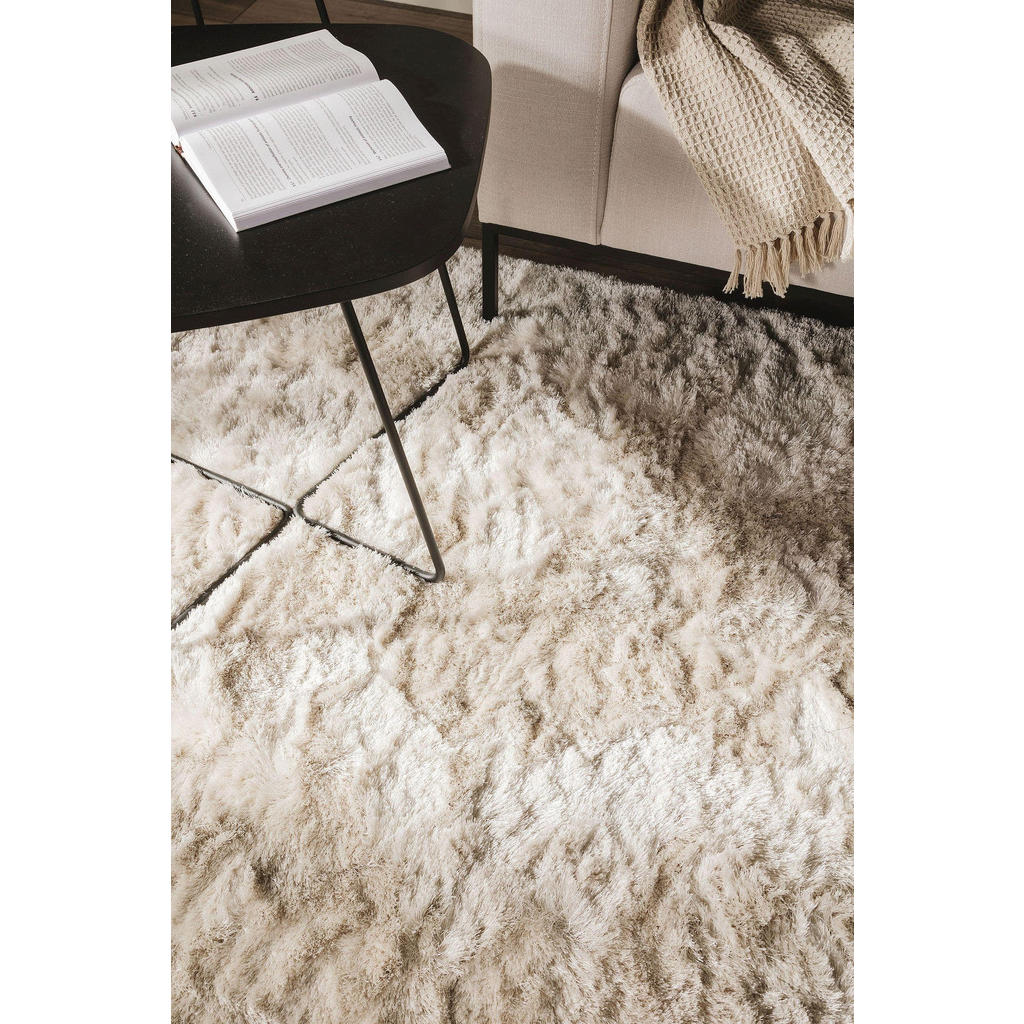 Thumbnail - benuta Nest Hochflorteppich, Beige, Textil, Beton Optik, Rechteckig, 80x150 cm, wasserabweisend, Teppiche & Böden, Teppi...
