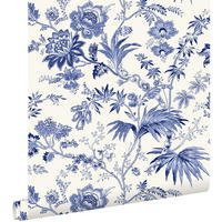 TAPETE Blumenmuster 50 x 900 cm - Weiß, Papier (50/900cm) - ESTAhome