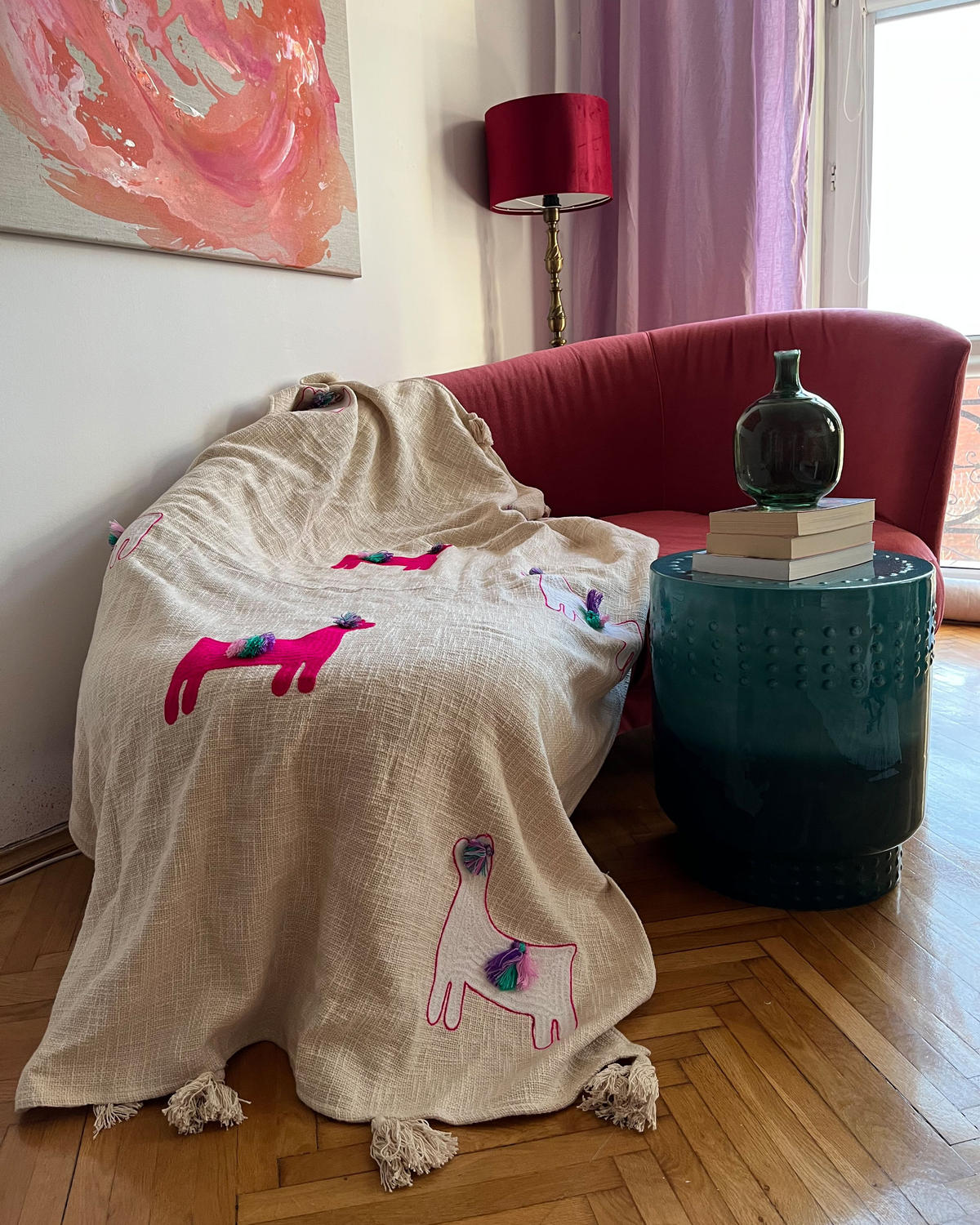 DEKA Béžová Nandyal 130/180 cm - béžová, textil/přírodní materiály (130/180cm) - Beliani