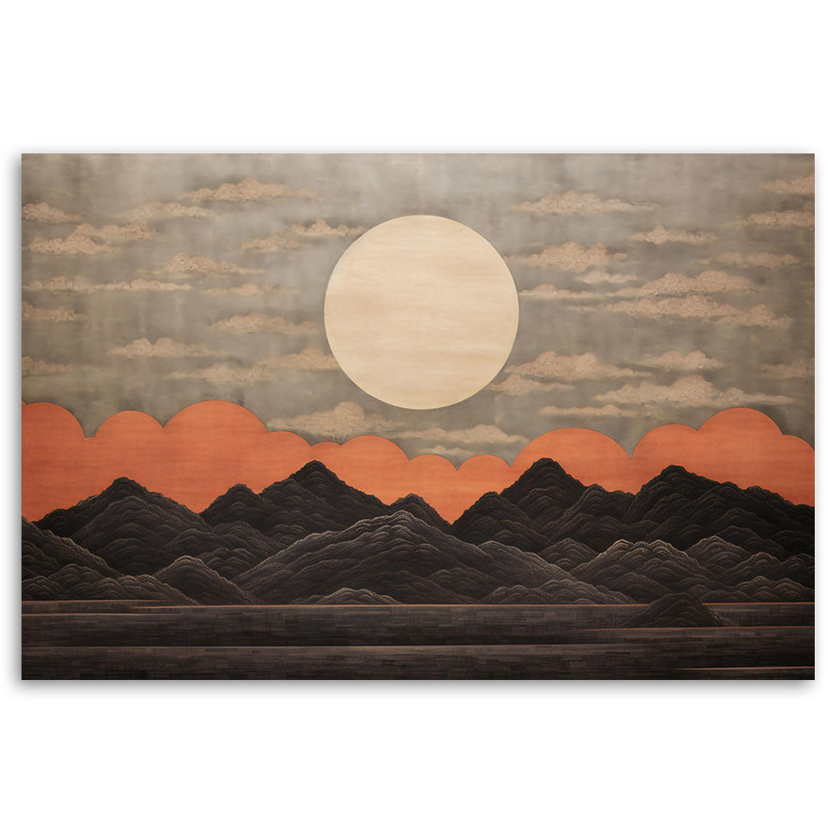 KUNSTDRUCK Orange 100/70 cm - Orange, Textil (100/70cm) - KUNSTLOFT