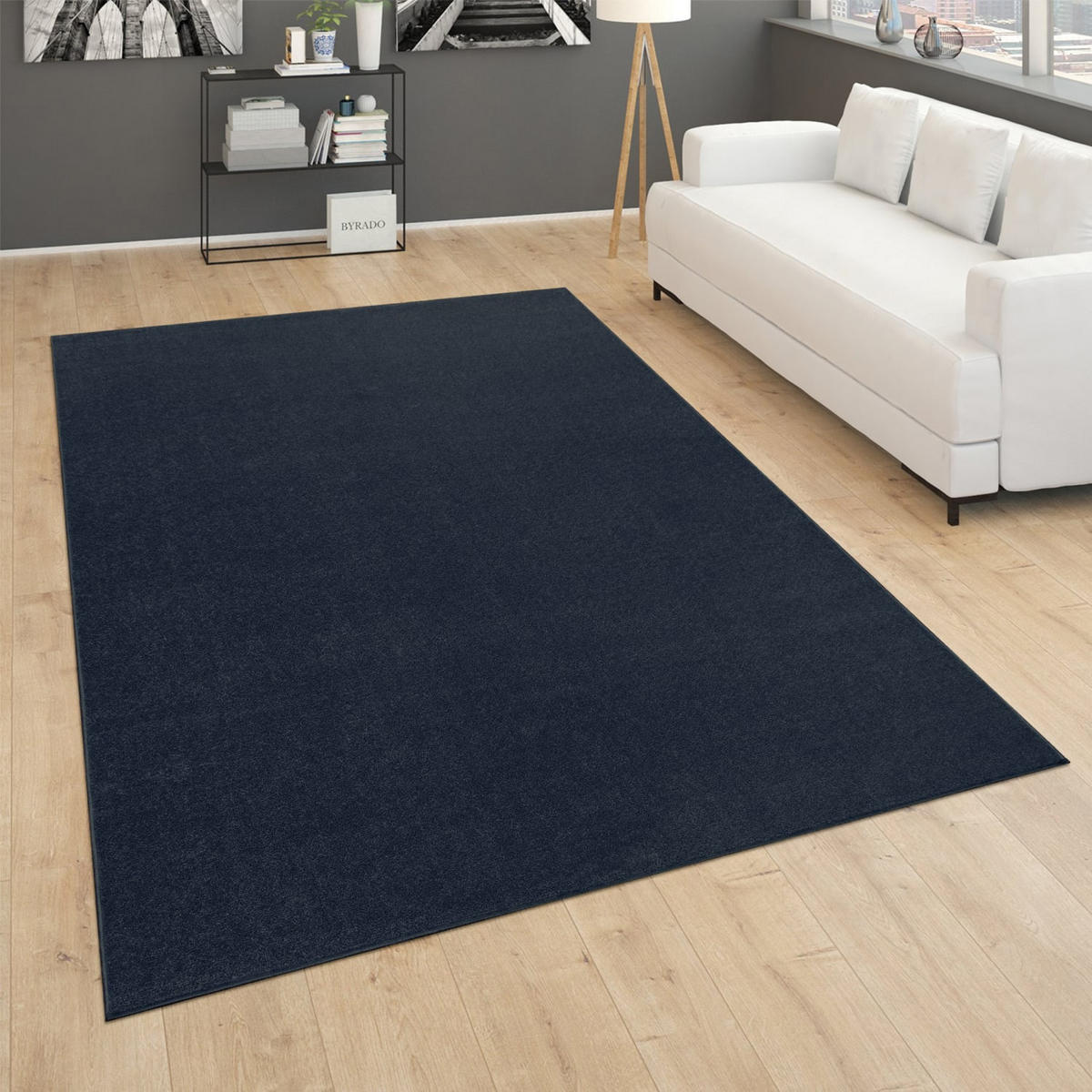 KURZFLORTEPPICH Waschbar, einfarbig, Marineblau, 200 x 280 cm - Blau, Textil (200/280cm) - KADIMA DESIGN