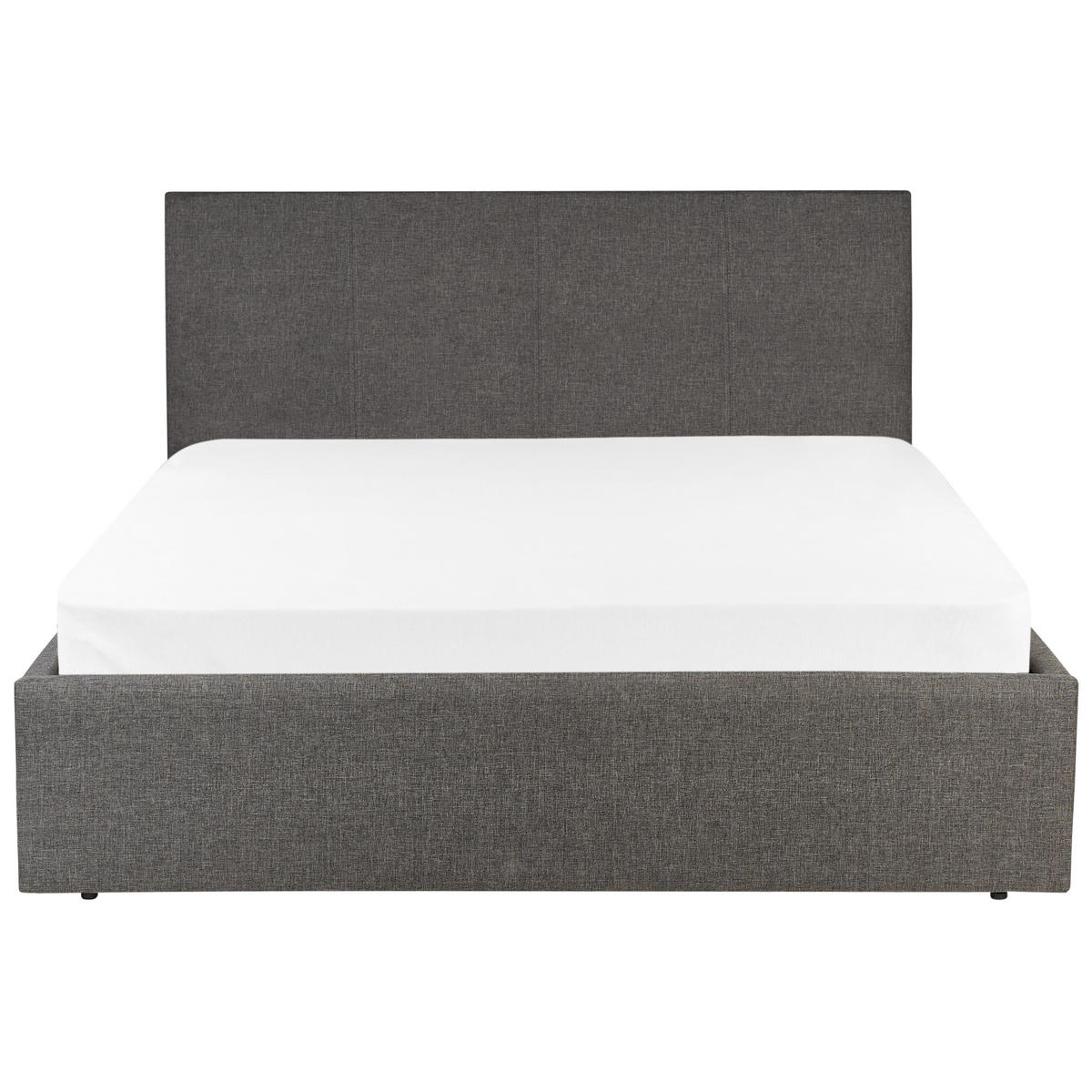 BETT mit Stauraum 140/200 cm Stoff Grau Orbey - Grau, Textil (140/200cm) - Beliani
