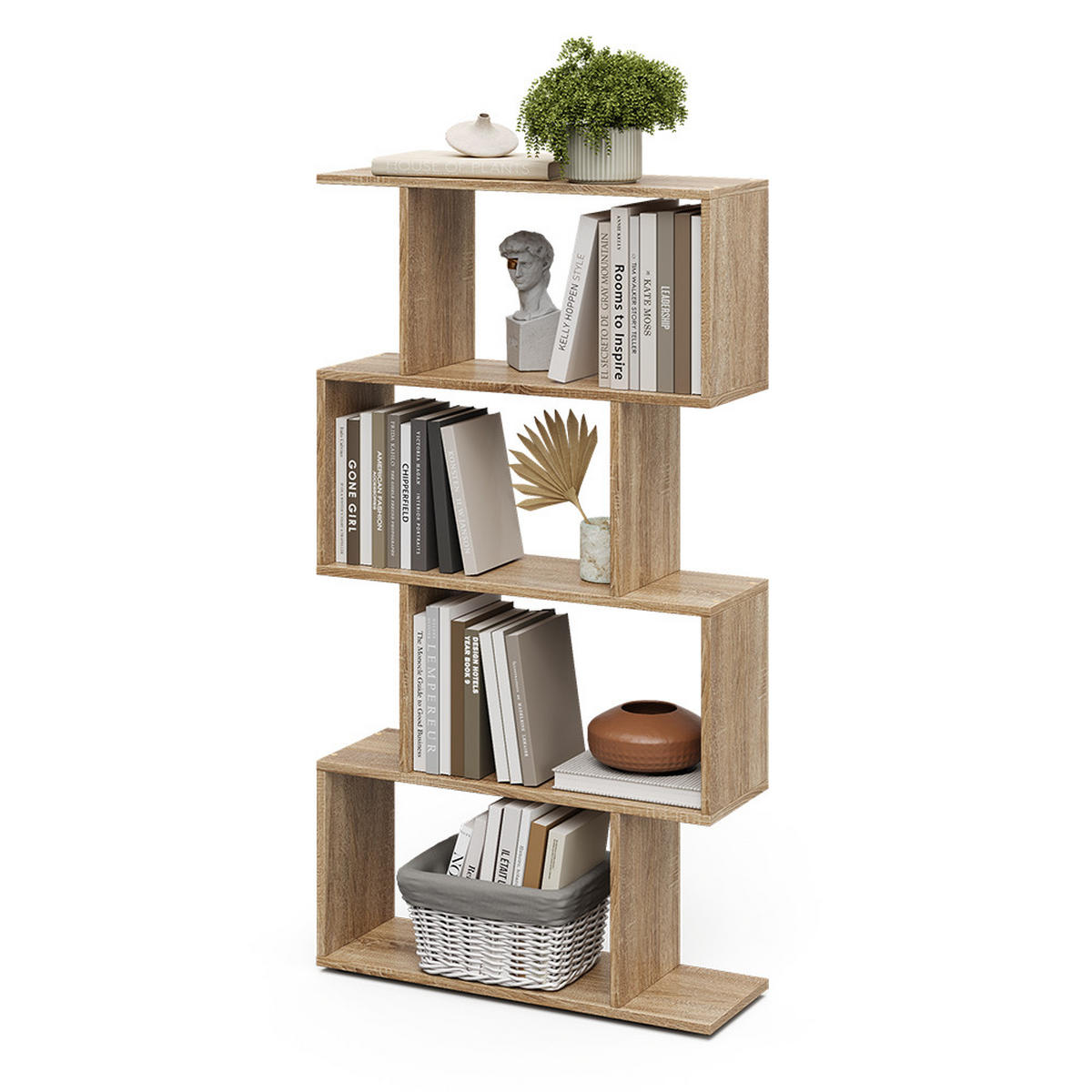RAUMTEILER Levio Sonoma 70 x 132.1 cm 4 Fächer - Sonoma Eiche, Holzwerkstoff (70/132.1/23.8cm) - Vicco