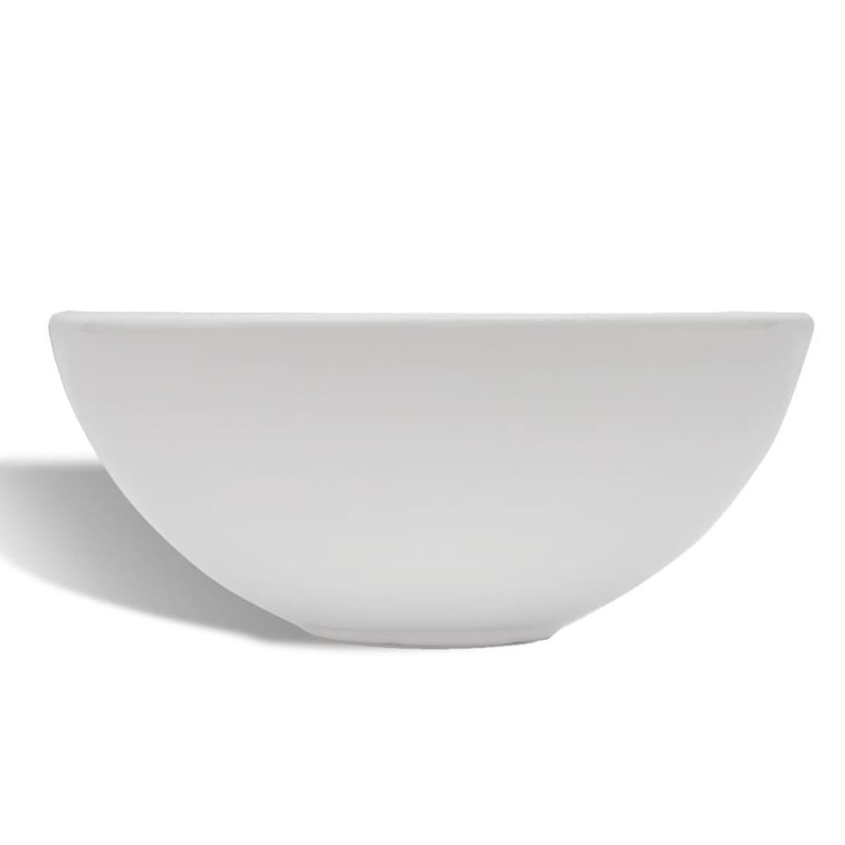 WASCHBECKEN mit Waschtischarmatur Lauterbach 32.5/32.5/14 cm - Weiß, Keramik (32.5/14/32.5cm) - Nettlife
