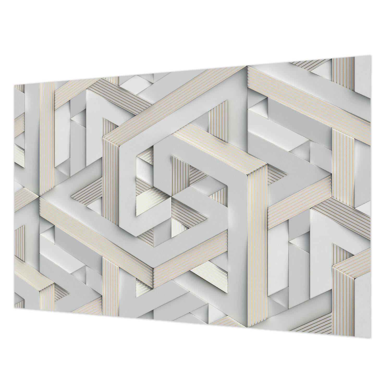 FOTOTAPETE 104x70 cm - Trugbilder - Weiß, Textil (104/70cm) - Wallfluent