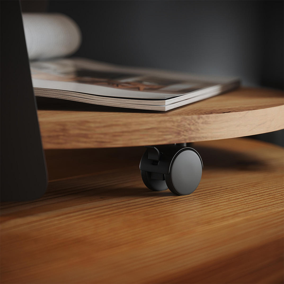 KONFERENČNÍ STŮL Lofta Černá 40 x 40 cm - černá/barva dubu, kompozitní dřevo (40/40/46cm) - Vicco