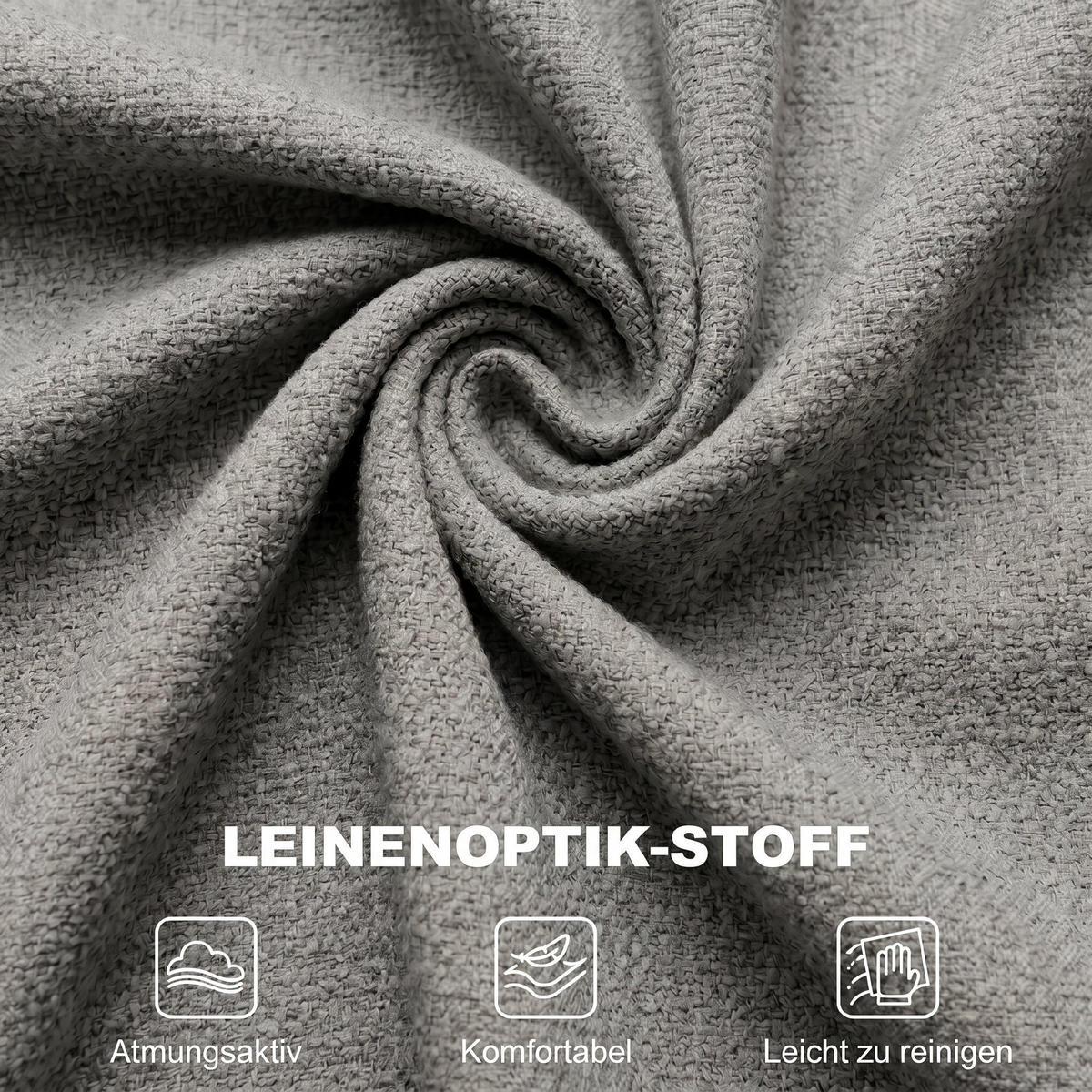 SESSEL Polyester Hellgrau - Hellgrau, Textil (79/84/85cm) - HOMCOM