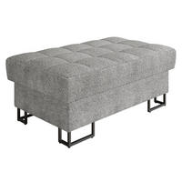 POLSTERHOCKER Laris - Schwarz/Alufarben, Holz/Textil (106/44/67cm) - MIRJAN24