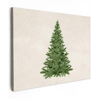 LEINWANDBILD Weihnachtsbaum - Grün - Weihnachten - Feiertage Wandbilder 80x60 cm - Olivgrün, Textil (80/60cm) - MuchoWow