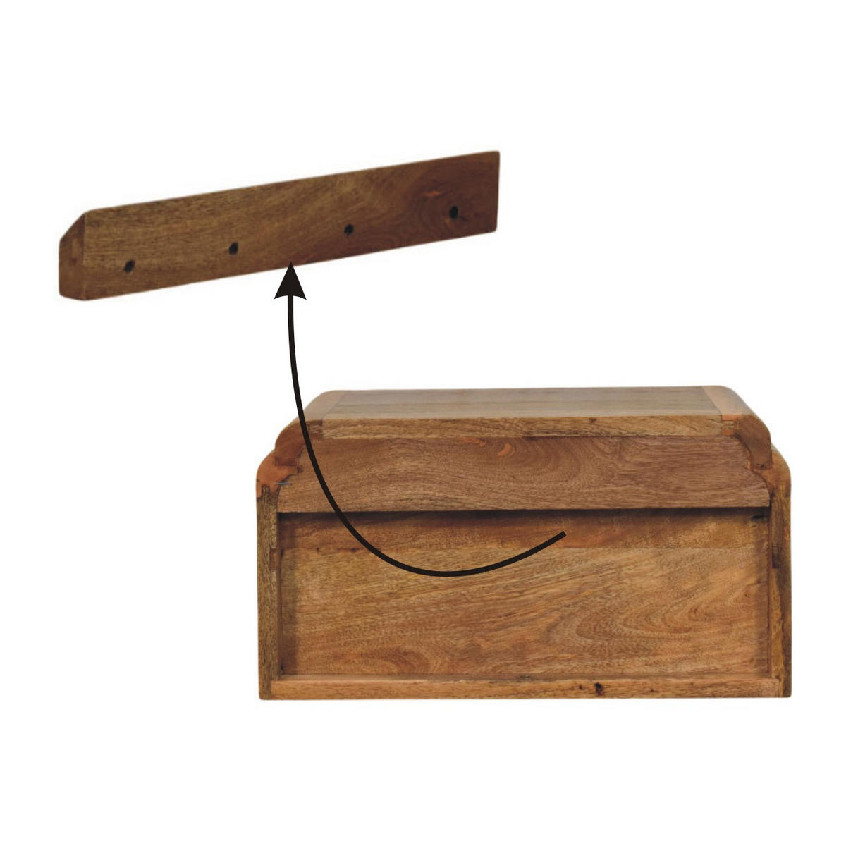 NACHTTISCH mit Eichenoptik-Finish, 1 Schublade, 1 offene Ablage, braun - Braun, Holz (45/24/32cm) - Artisan Furniture