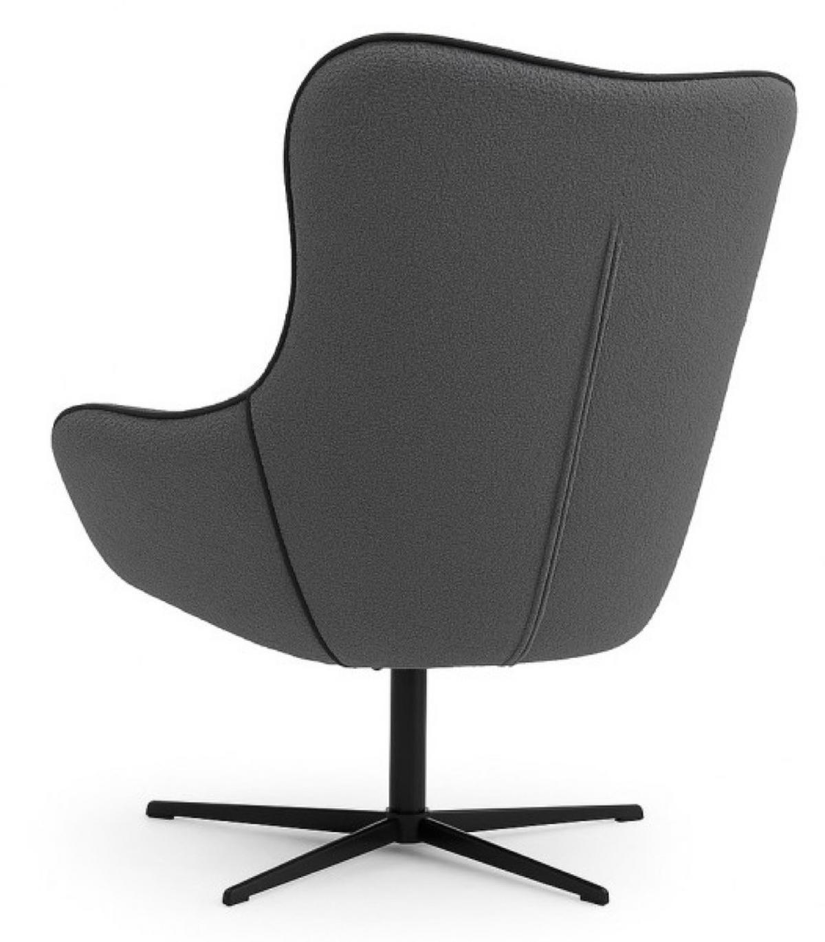 SESSEL Grau LISA Drehbar Mit Verstellbarer Rückenlehne - Grau, Textil (88/110/106cm) - Sepro Meble