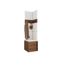 MOBILIER PENTRU HOL Orion XXI - alb/culoare lemn de nuc, material plastic/compozit lemnos (42/186/46cm) - MIRJAN24