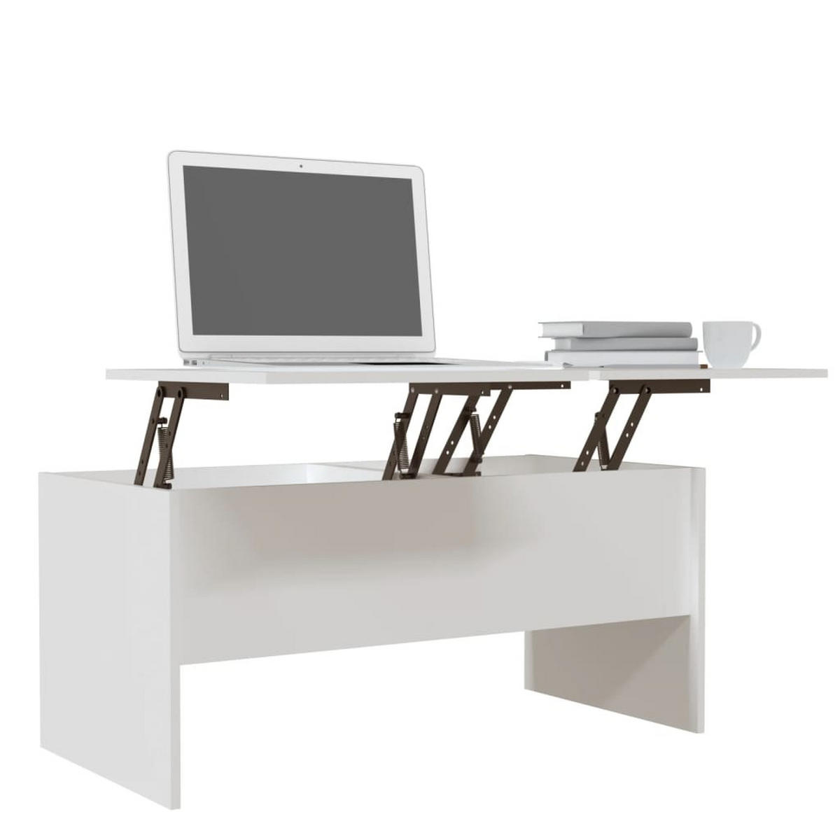 COUCHTISCH Weiß 102x50,5x46,5 cm Holzwerkstoff - Weiß, Holzwerkstoff (102/50.5/46.5cm) - furnicato