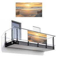 BALKON-SICHTSCHUTZ Strand - Dünen - Sonnenuntergang 200x110 cm - Sandfarben, Kunststoff (200/110cm) - MuchoWow