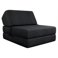 KLAPPSOFA Kevin Cord - Schwarz, Textil (73/58/90cm) - MIRJAN24