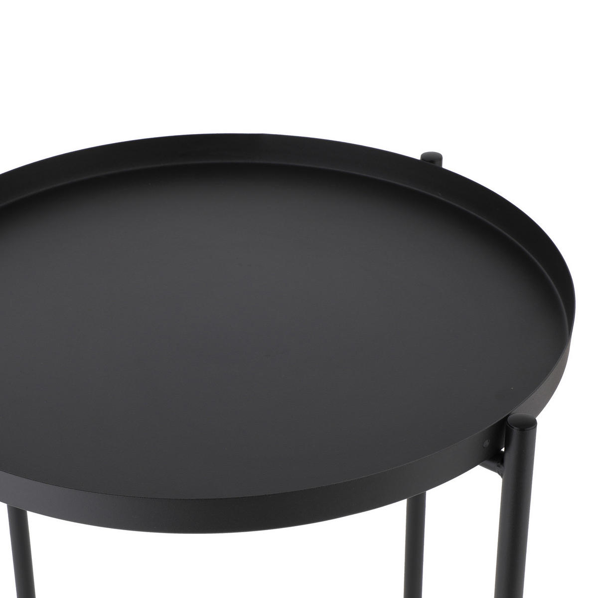 BEISTELLTISCH - Metall - Schwarz, Kunststoff/Metall (45/45/53cm) - home24