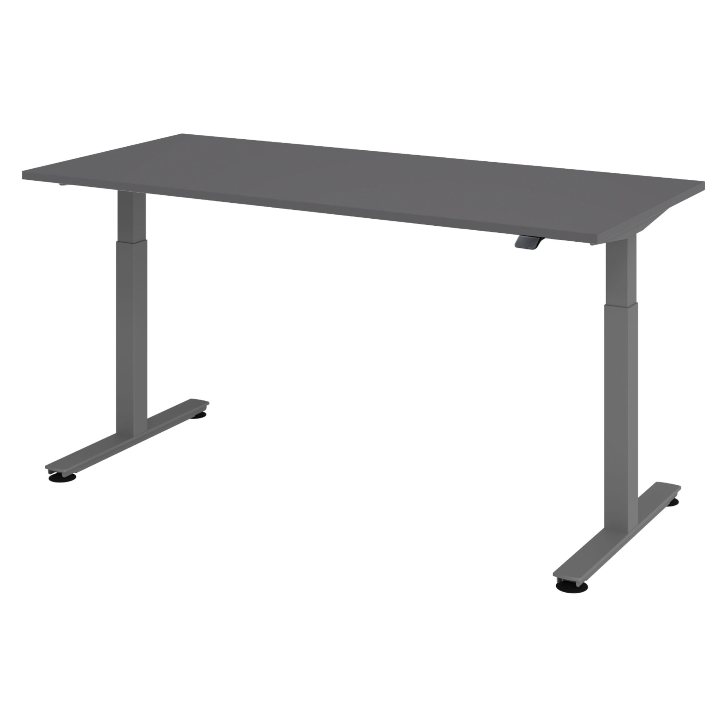 SCHREIBTISCH elektrisch XMST 80/180/74 cm in Graphitfarben/Graphitfarben - Graphitfarben, Holzwerkstoff (80/180/74cm) - bümö