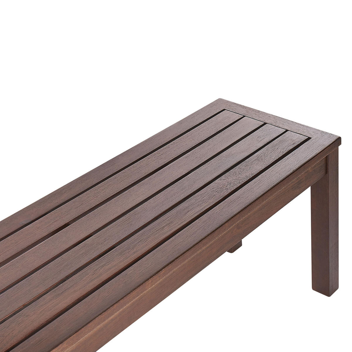 GARTENBANK Eukalyptusholz dunkelbraun 160 cm Tuscania - Dunkelbraun, Holz (160/45/35cm) - Beliani
