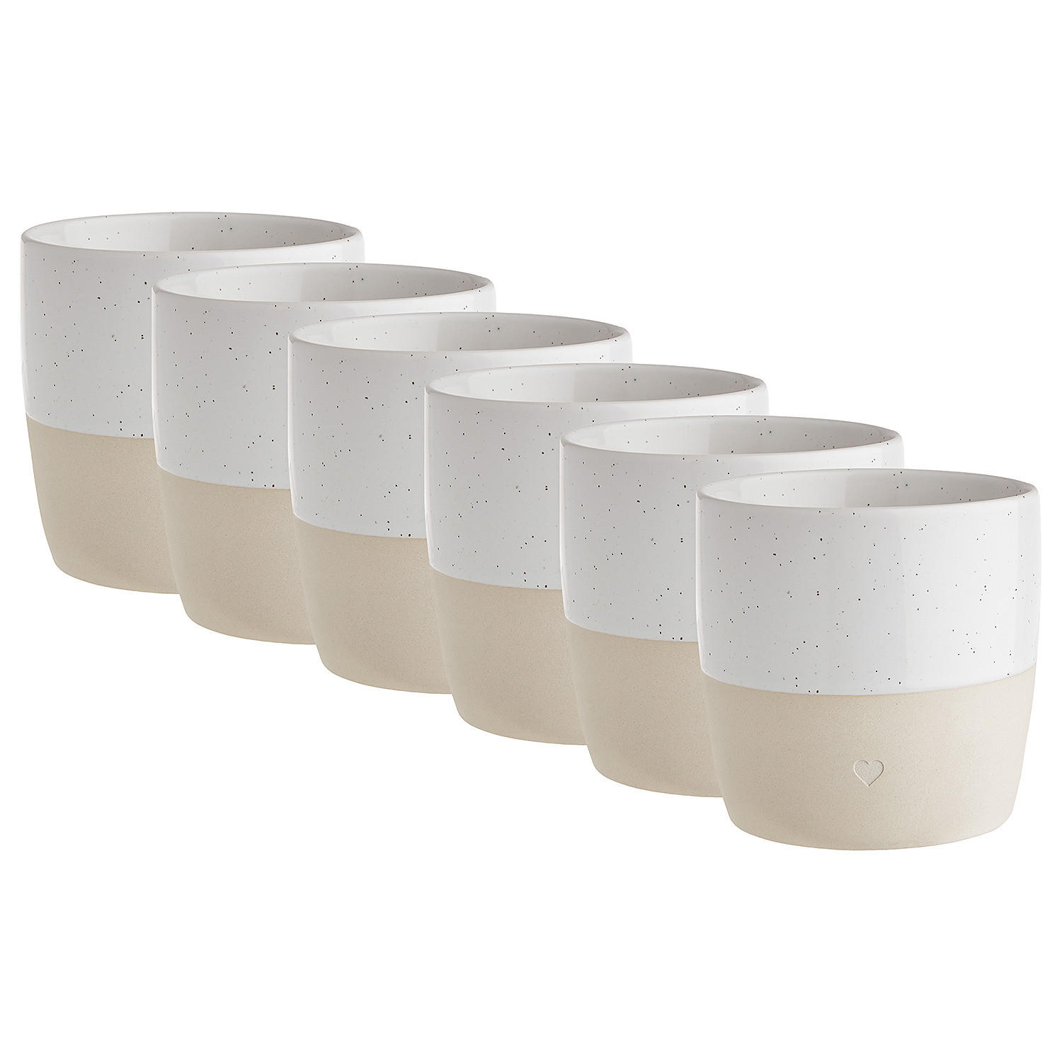 TASSE (6er Set) Me Time - Weiß, Keramik (0.35L) - Butlers