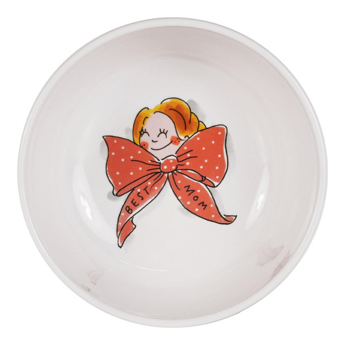 SCHALE Muttertag mit Schleife in Bunt - 15cm - Multicolor, Keramik (15.5/6.7/15.5cm) - Blond Amsterdam