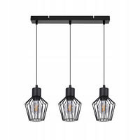 PENDELLEUCHTE Ziel 3-flammig 50/12/150 cm - Schwarz, Metall (50/12/150cm) - Nettlife