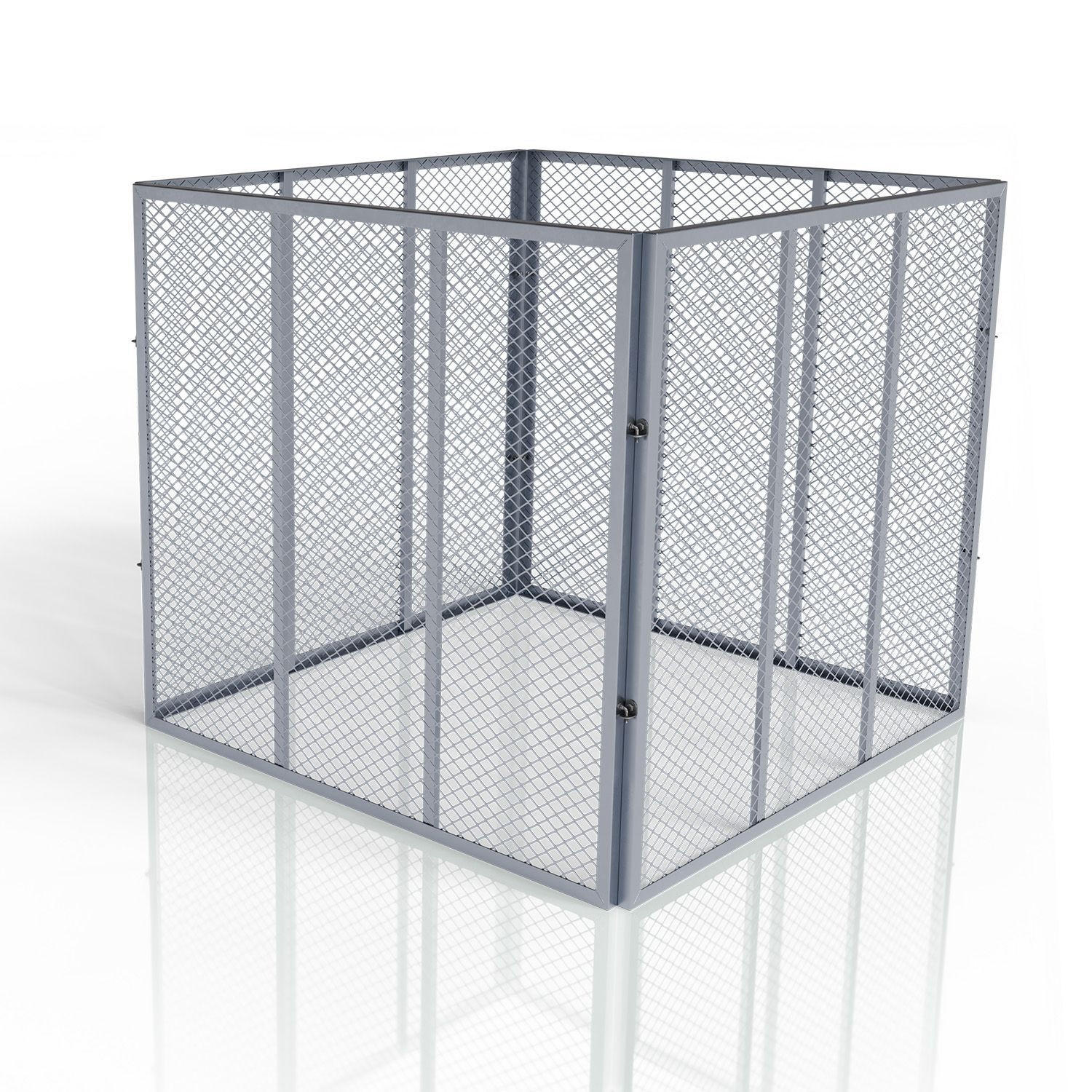KOMPOSTER Metall silber 800L - Silberfarben, Metall (100/80/100cm) - Juskys