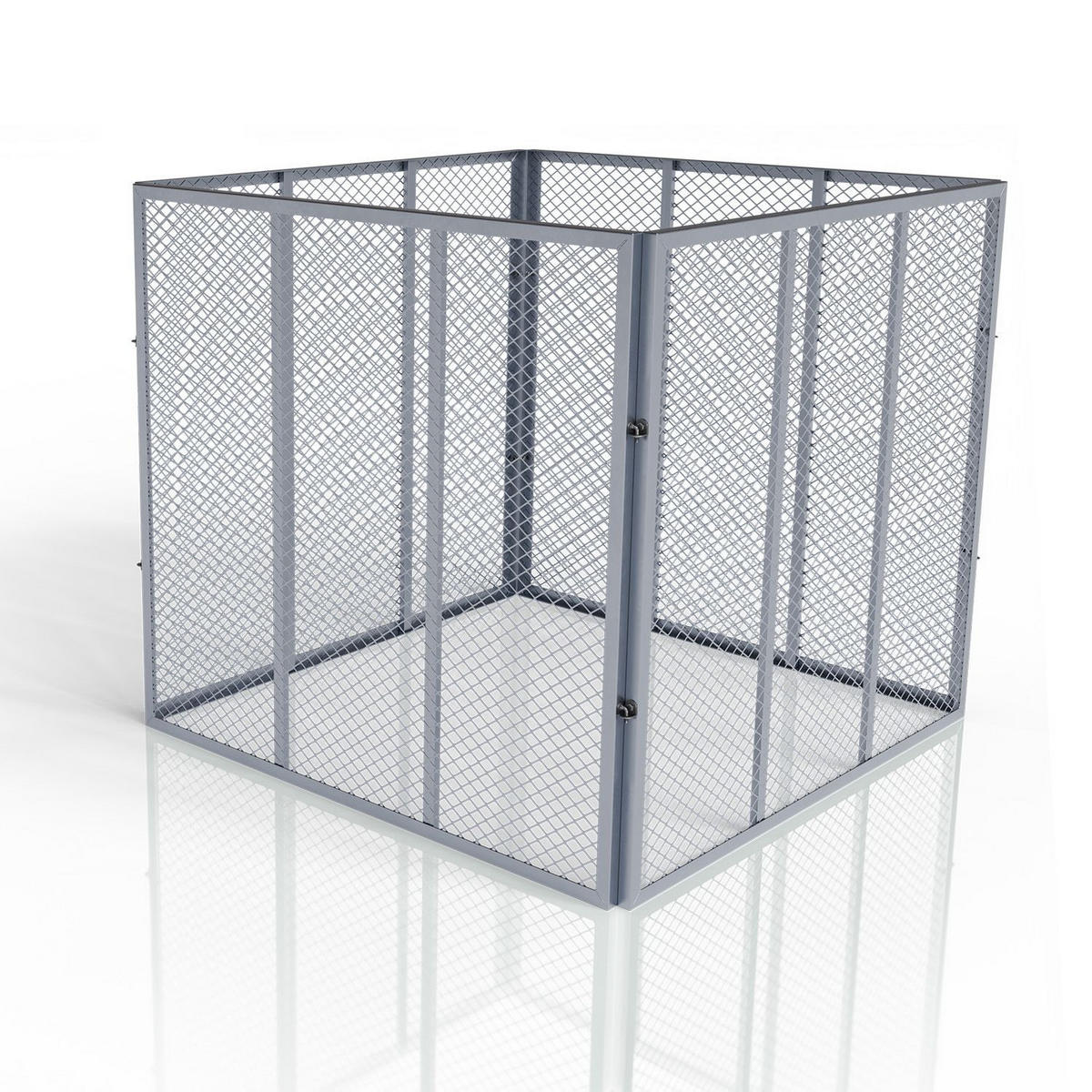 KOMPOSTER Metall silber 800L - Silberfarben, Metall (100/80/100cm) - Juskys