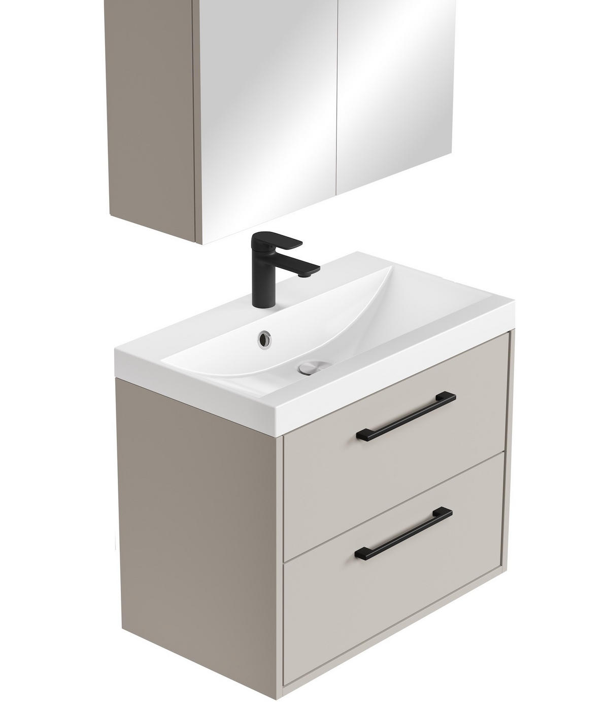 BADMÖBEL-SET Florence 3 Teile Cashmere - 60 x 35 x 51 cm - Kaschmir, Holz (60/53/35cm) - Badplaats