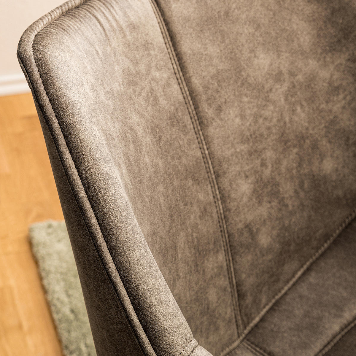 ARMLEHNENSTUHL - Metall - Cappuccino, Textil (70/81/64cm) - home24