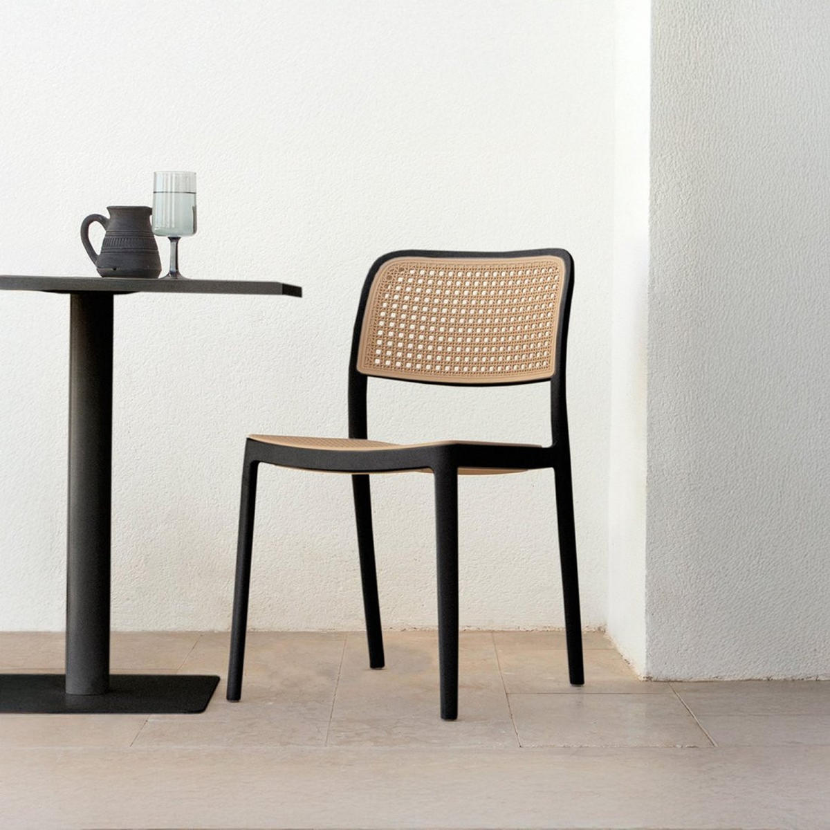 STUHL FÜR DRAUSSEN Kaira Zweifarbig 44 cm x 81 cm - Multicolor, Kunststoff (44/81/55cm)