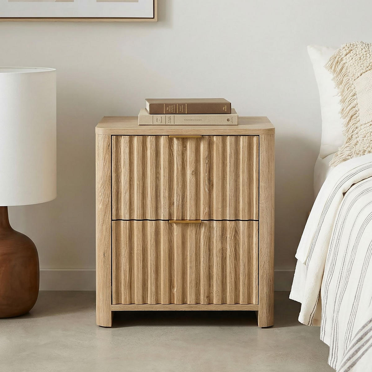 NACHTTISCH ELLA Eiche - Eichefarben, Holzwerkstoff (45/50/39cm) - IDIMEX