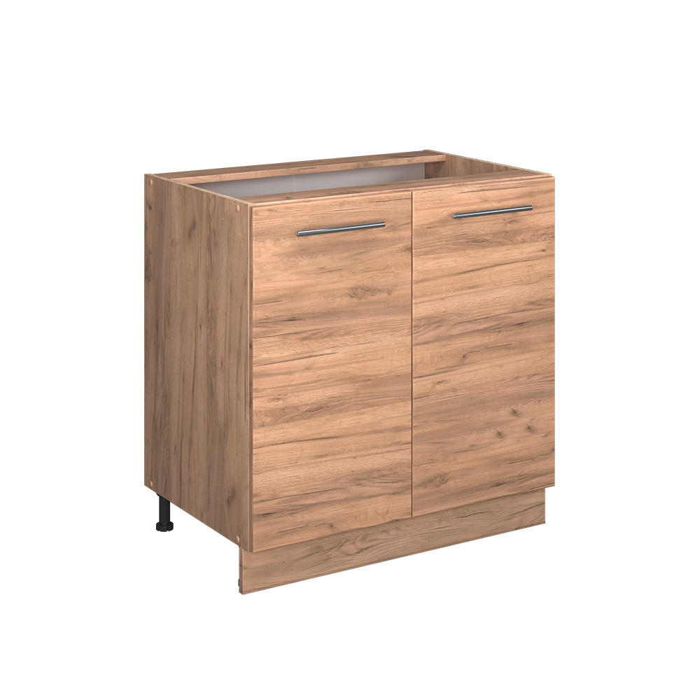 KÖKSUNDERSKÅP Fame-Line Goldkraft ek 80 cm med hylla, AP marmor Honungsek, Honungsek 82/80/60 cm