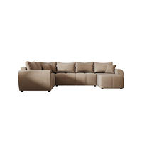 WOHNLANDSCHAFT MOLISA U PLUS Itaka 48 Links mit Schlaffunktion - Braun, Textil (303/82/208cm) - Bedante