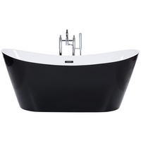 BADEWANNE FREISTEHEND 78x180x72 cm schwarz Antigua - Schwarz, Kunststoff (78/72/180cm) - Beliani