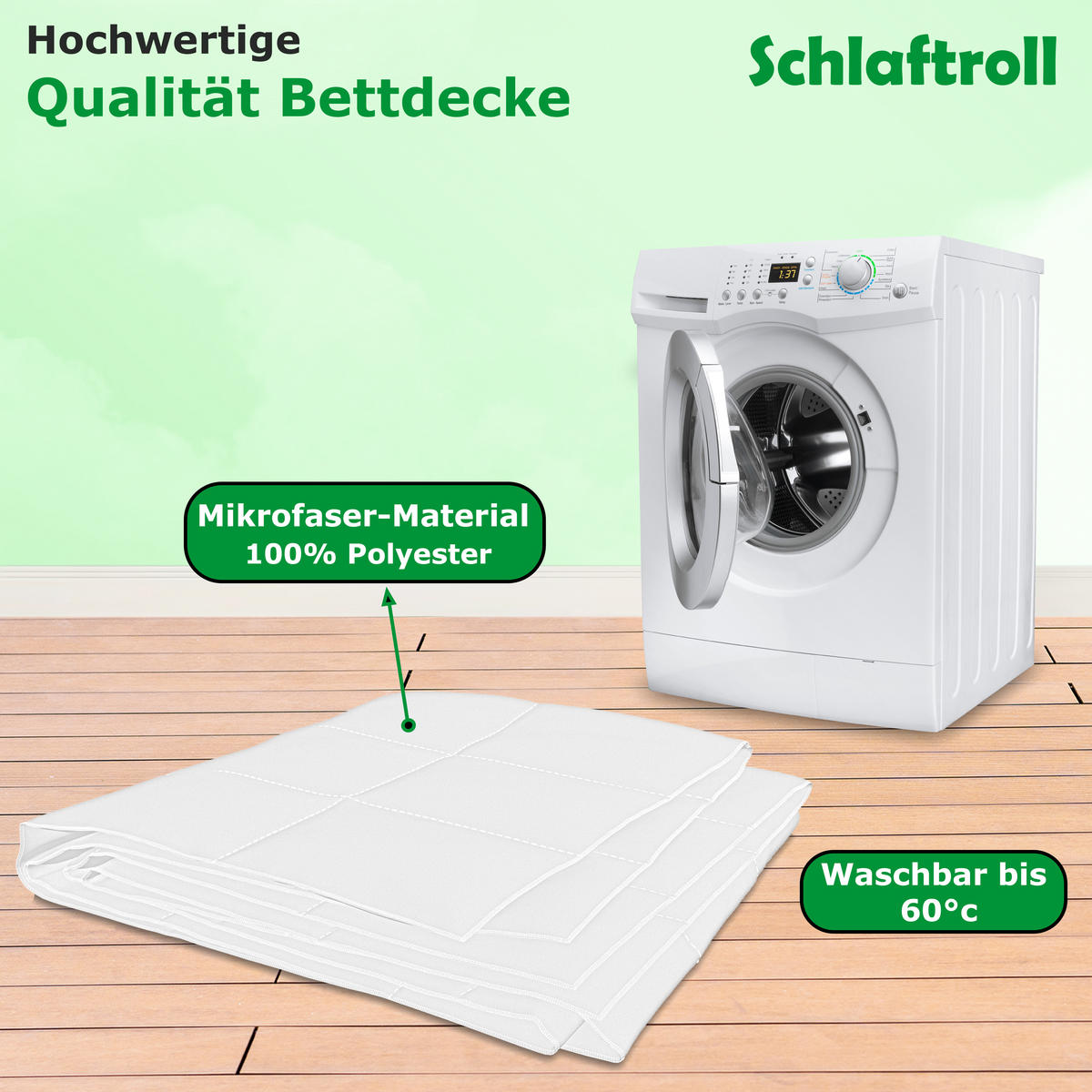 BETTDECKE für heiße Sommer 160 x 200 cm - Weiß, Textil (160/220cm) - Schlaftroll