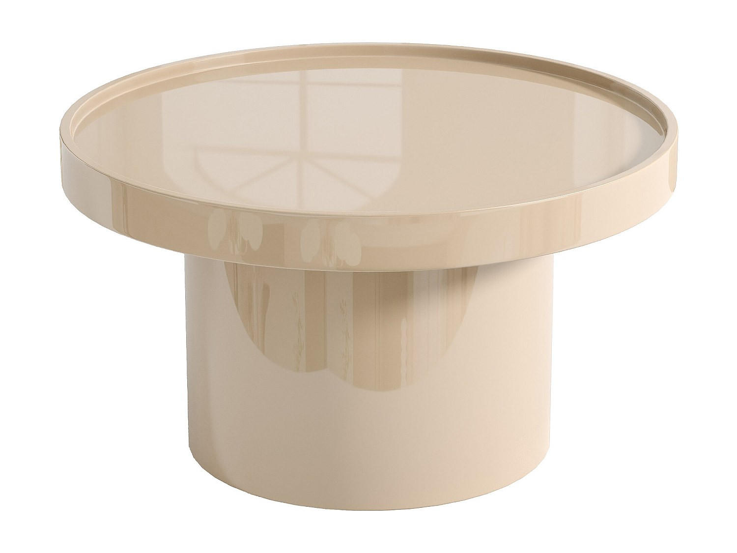 COUCHTISCH - 80 cm x 80 cm - Holz, Platte - Beige SYBEVA - Beige, Holz (80/80/40cm) - Vente-Unique