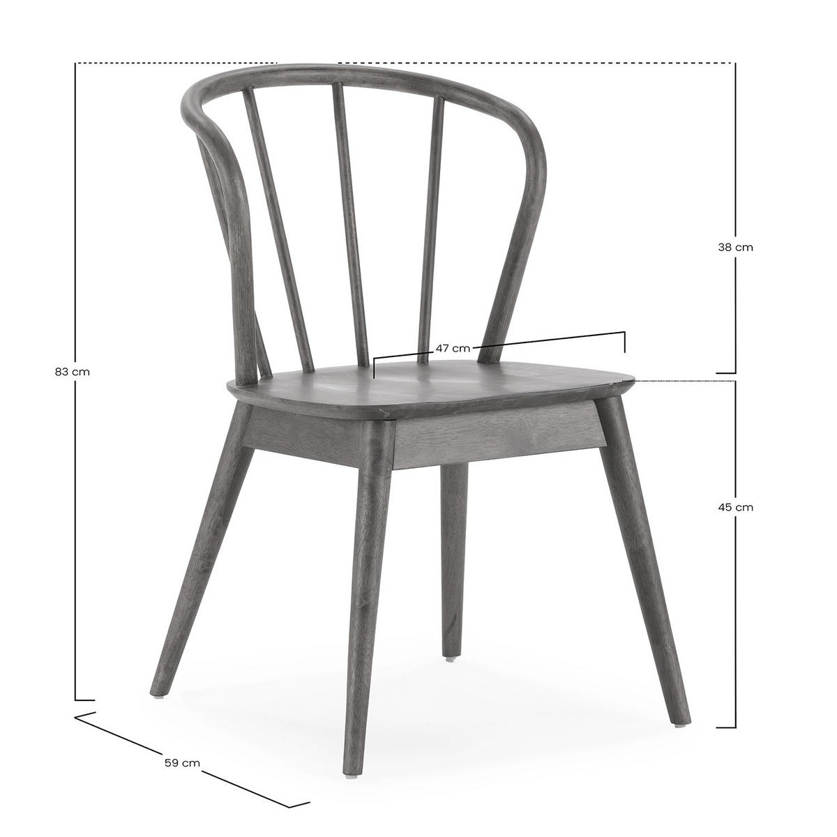 STUHL 2er-Set Brisa Eiche Farbe, Massivholz - Honigeiche, Holz (47/83/59cm) - VS Venta-stock