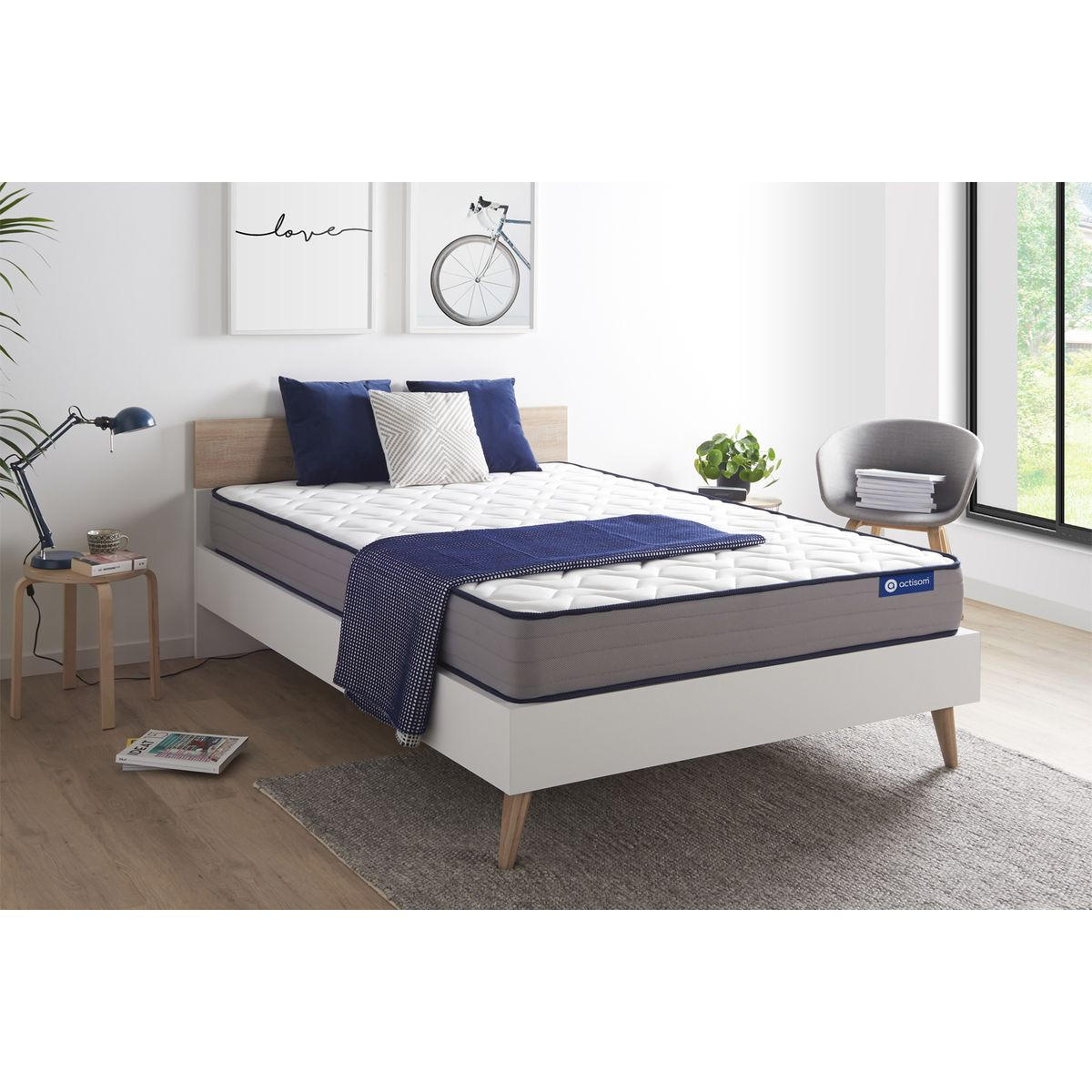 MATRATZE Actilatex form Latex und Memory-Schaum 160 x 200 cm h3 - Weiß, Textil (160/200cm) - ACTISOM