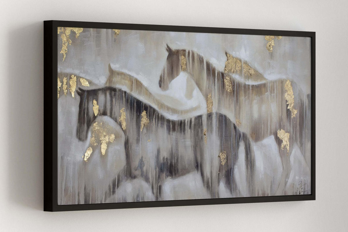 ACRYLBILD HANDGEMALT 120/60 cm - Beige/Braun, Holz/Textil (1.78/60cm) - KUNSTLOFT